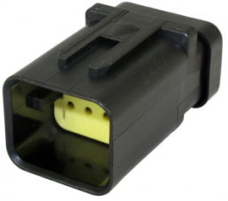 Plug, unequipped, 8 pole, straight, 2 rows, yellow, 776538-3