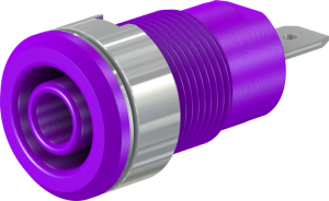 4 mm socket, flat plug connection, mounting Ø 12.2 mm, CAT III, purple, 49.7044-26