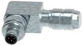 Plug, 12 pole, solder connection, screw locking, angled, 6-2271123-2