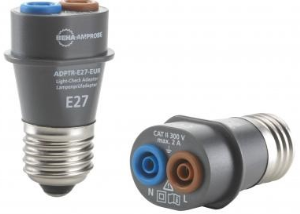Lamp test adapter kit, for installation tester, ADPTR-E27-EUR