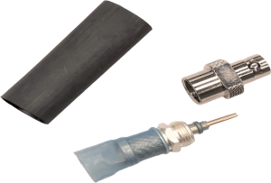 BNC plug 50 Ω, RG-141, RG-142, RG-303, RG-400, RG-58, solder connection, straight, 900469-000