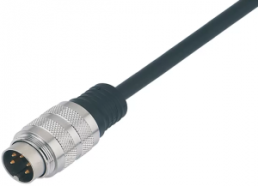 Sensor actuator cable, M16-plug, straight to open end, 12 pole, 2 m, PUR, black, 3 A, 79 6029 20 12