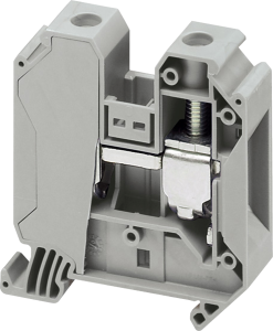 Terminal block, 2 pole, 1.5-50 mm², clamping points: 2, gray, screw connection, 125 A