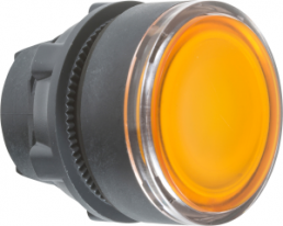 Pushbutton, illuminable, groping, waistband round, orange, front ring black, mounting Ø 22 mm, ZB5AW353