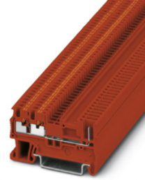 Through terminal block, push-in connection, 0.14-1.5 mm², 1 pole, 17.5 A, 6 kV, red, 3212362