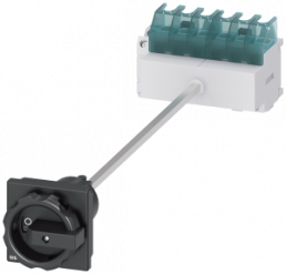 Main switch, Rotary actuator, 6 pole, 25 A, 690 V, (W x H x D) 67 x 84 x 429.5 mm, front installation/DIN rail, 3LD2113-4VP51