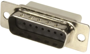 D-Sub socket, 37 pole, standard, unequipped, straight, crimp connection, 09670375601