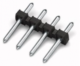 Pin header, 10 pole, pitch 3.5 mm, straight, black, 252-910