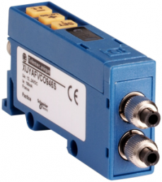 Photo-electric sensor - XUY - ampli for fibre - plastic - 12..24VDC - cable 2m