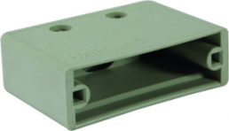 D-Sub connector housing, size: 2 (DA), straight 180°, cable Ø 5.75 to 9 mm, thermoplastic, gray, 09670150411
