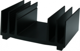 Extruded heatsink, 50 x 65 x 28.5 mm, 3.5 to 2.2 K/W, black anodized