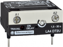 Timer module, 24-250 V DC/AC, switch-on delayed, 0.1-2 s for LC1D80/D150, LA4DT0U