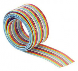 Flat ribbon cable, 40 pole, pitch 1.27 mm, 0.09 mm², AWG 28, different