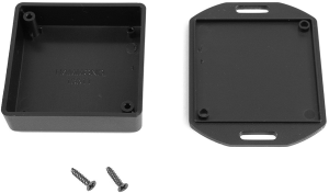 ABS miniature enclosure, (L x W x H) 60 x 60 x 20 mm, black (RAL 9004), IP54, 1551TFLBK