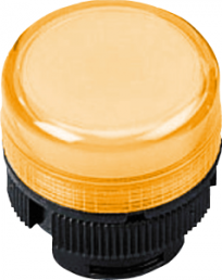 Signal light, waistband round, yellow, front ring black, mounting Ø 22 mm, ZA2BV05