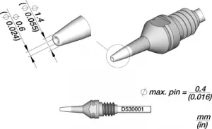 D530001 JBC Soldering tips, desoldering tips and hot air nozzles