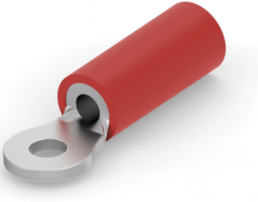 Insulated ring cable lug, 0.26-1.65 mm², AWG 22 to 16, 2.36 mm, M2, red