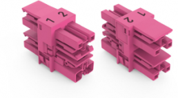 Plug, spring-clamp connection, pink, 770-1706