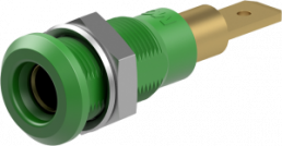 4 mm socket, plug-in connection, mounting Ø 8.1 mm, green, 64.3040-25