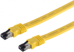 Patch cable, RJ45 plug, straight to RJ45 plug, straight, Cat 8.1, U/FTP, LSZH, 250 mm, yellow