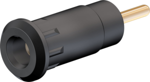 2 mm socket, round plug connection, mounting Ø 8.3 mm, CAT III, black, 65.9193-21