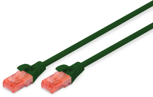 Patch cable, RJ45 plug, straight to RJ45 plug, straight, Cat 6, U/UTP, LSZH, 10 m, green