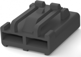 Insulating housing for 6.35 mm, 2 pole, thermoplastic, black, 346027-1