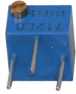 Cermet trimmer potentiometer, 12 turns, 500 kΩ, 0.25 W, THT, lateral, 3266P-1-504LF