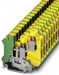 Protective conductor terminal, screw connection, 0.5-16 mm², 3 pole, 8 kV, yellow/green, 3001433