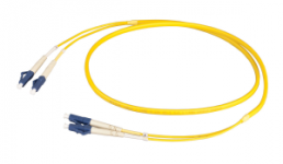 FO patch cable, LC duplex to LC duplex, 0.5 m, OS2, singlemode 9/125 µm