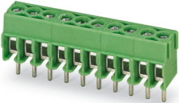PCB terminal, 10 pole, pitch 3.5 mm, AWG 26-16, 17.5 A, screw connection, green, 1984691