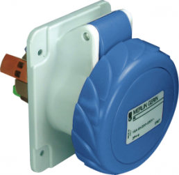 CEE surface-mounted socket, 5 pole, 16 A/200-250 V, blue, IP67, PKY16G725