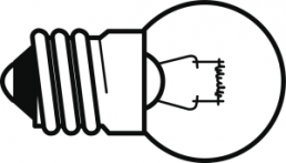 Incandescent lamp, E10, 6 W, 6 V (DC), 2700 K, clear