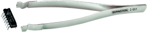 ESD IC tweezers, uninsulated, steel, 125 mm, 2-601