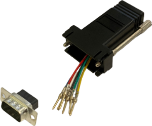 Adapter, D-Sub plug, 9 pole to RJ12 socket, 10121104