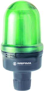 LED rotating light, Ø 98 mm, green, 115-230 VAC, IP65