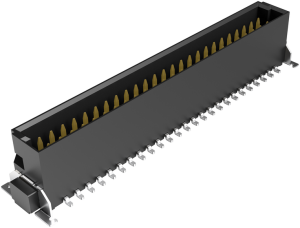 Pin header, 50 pole, pitch 1.27 mm, straight, black, 403-52050-51