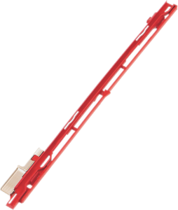 MTCA Guide Rail, Red, Bottom, for AMC Modules,10 pieces