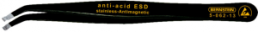 ESD SMD tweezers, uninsulated, antimagnetic, stainless steel, 115 mm, 5-062-13