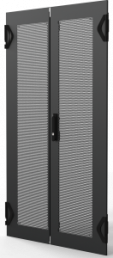 Varistar CP Double Steel Door, Perforated, 3-PointLocking, RAL 7021, 29 U, 1400H, 800W