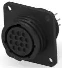 Socket housing, 14 pole, solder connection, straight, 213729-1