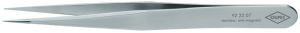 ESD precision tweezers, uninsulated, antimagnetic, stainless steel, 115 mm, 92 22 07