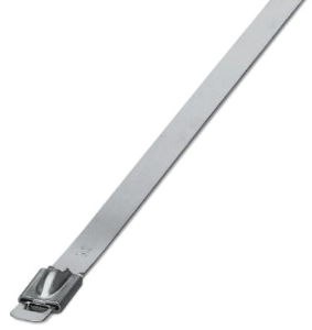 Cable tie, stainless steel, (L x W) 259 x 7.9 mm, bundle-Ø 69 mm, silver, UV resistant, -80 to 538 °C