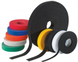 Cable tie with Velcro tape, releasable, nylon, (L x W) 4572 x 8.4 mm, bundle-Ø 6.4 mm, black, -18 to 104 °C