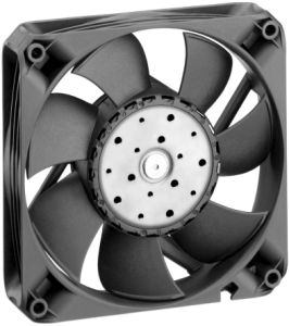 DC axial fan, 24 V, 119 x 119 x 25 mm, 225 m³/h, 55 dB, ball bearing, ebm-papst, 4414 FN/2 HP-183