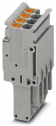 Plug, push-in connection, 0.14-4.0 mm², 4 pole, 24 A, 6 kV, gray, 3211283