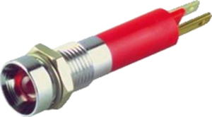LED signal light, 24 V (AC), 24 V (DC), red, 1.2 cd, Mounting Ø 8 mm, LED number: 1
