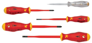 VDE screwdriver kit, 3.5 mm, 5.5 mm, PZ1, PZ2, Phillips/Pozidriv, KL390ISLIM