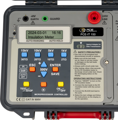 PCE-IT 150 PCE Instruments VDE testers, Installation testers, Insulation testers Image 2