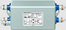 EMC filter, 50 to 60 Hz, 25 A, 250 V (DC), 250 VAC, 1.6 mH, threaded bolt M5, B84112G0000G125